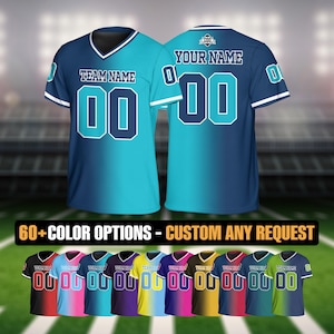 Personalized Sport Team Football Jersey for Men Women Youth Kid, Custom Team jersey Sports Uniform Birthday Gift Game Day Outfit