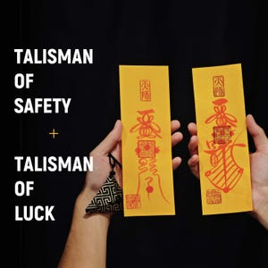 House Protection, Lucky Charms, Protection Talisman, Fu Talisman, Feng Shui Decor, Talisman Necklace, Witchcraft, Taoist Amulet, Oddities