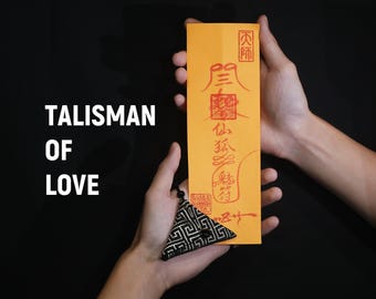 Hand-Drawn Love Talisman: Chinese Taoist Amulet