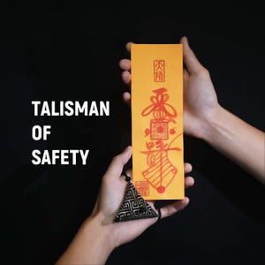 Hand-Drawn Taoist Fu Talisman: Protection Amulet, Luck Charm