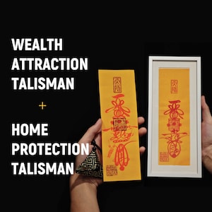 Money Attraction Spell, Lucky Charm, House Protection Talisman, Fu Talisman, Good Luck Charms, Talisman Necklace, Witchcraft, Taoist Amulet,