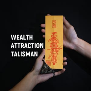 Hand-Drawn Wealth Talisman: Taoist Amulet for Money Attraction