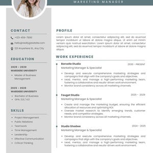 Pack de modèles de CV modernes | Conception photo professionnelle, modifiable sur toile (téléchargement PDF instantané)