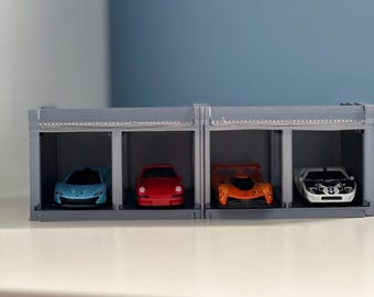 1:60/64スケールの自動車ガレージと大型駐車ベースジオラマ（ダイ