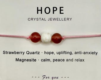 Armband i glaspärlor – Ångestlindring, hopp och andning, självvård, frid och lugn – Enkelt att pick up mig.