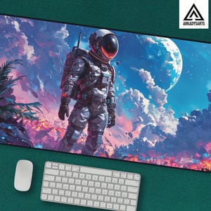 Astronaut Desk Mat - Cosmic Space Mouse Pad - Sci-Fi Gaming & Office Decor