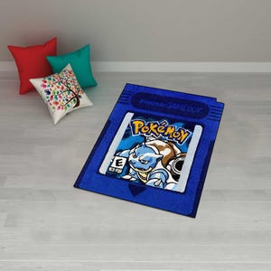 Blue Game Cartridge rug,Red Gameboy color, Gameboy color rug, Red Game Cartridge rug, Custom Anime Rug,Gamer rug, video game rug,Custom Rug