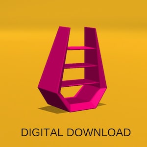 Miniature Modern Shelf - Digital STL Files for 3D Printing, Mini Furniture Display
