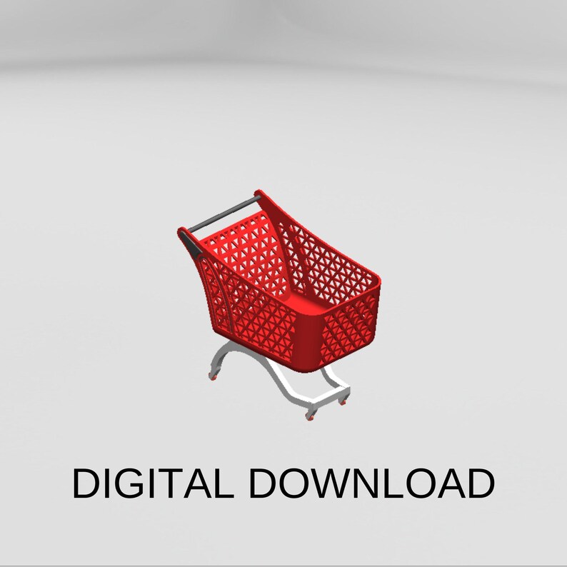 Mini Shopping Cart Storage STL File - 3D Printable Desk Organizer - Etsy