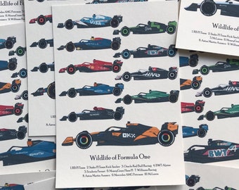 Formula One Wildlife Posters 2024 Grid