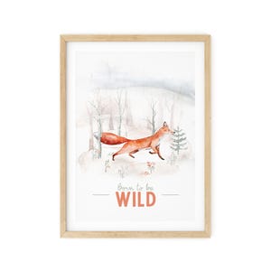 Nursery decor woodland poster Prints, Kids Wild Animal wall art, Forest, Watercolor wood, Children&#39;s Playroom Positive Quote Wall Art 24
