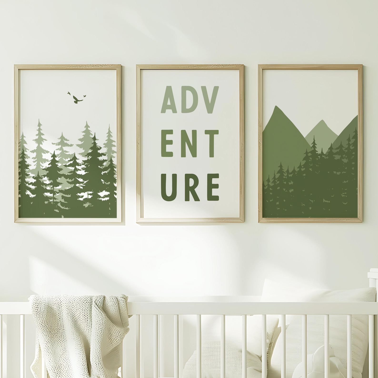Woodland Nursery Print Set, Watercolor Forest Mountain Art 61 - Etsy