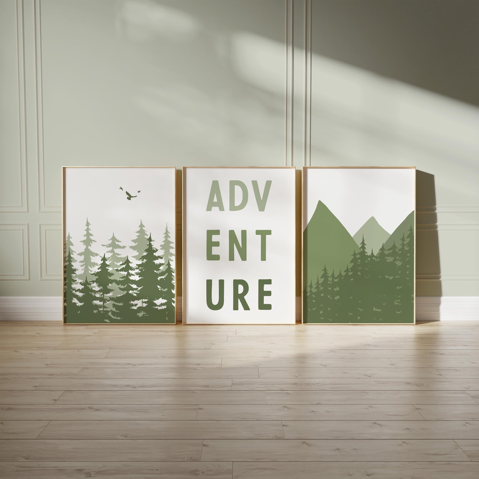 Woodland Nursery Print Set, Watercolor Forest Mountain Art 61 - Etsy