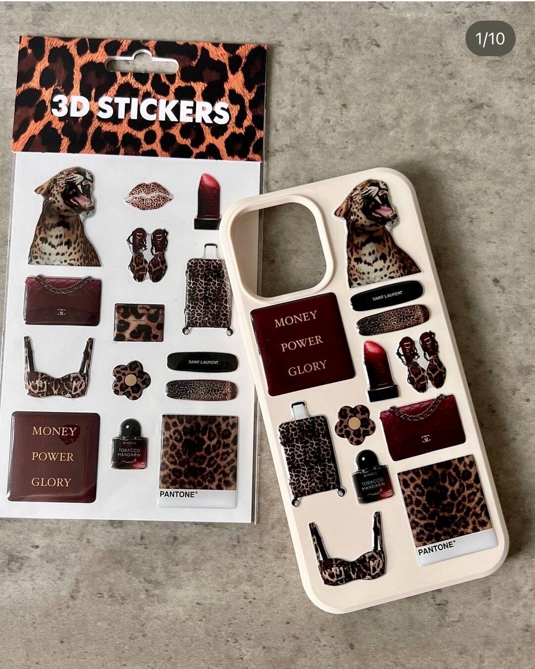 Aesthetic Stickers Pack,pinterest Sticker,leopard Print Sticker,stylish
