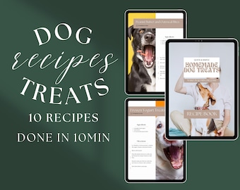 Receta imprimible de golosinas para perros: golosinas caseras para tu cachorro - Descarga instantánea