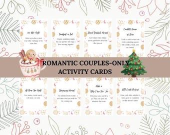 Calendario de Adviento romántico para parejas, 24 tarjetas A5 con actividades, ideas para citas navideñas, PDF imprimible