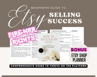 Etsy Success Guide: PLR MRR Anfängerleitfaden + Shop-Planer (Digitaler Download)