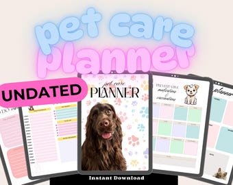 Undated Pet Care Planner: Health Tracker & Checklists (Printable)