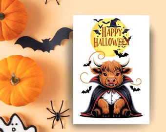 Printable Boo Happy Halloween Card (Instant Download)