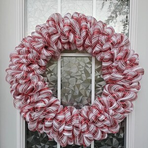 Wreath Peppermint Front Door Wreath for Christmas and Holiday Decor Beautiful Wall Decoration & Gift Ideas Merry Christmas