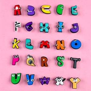 Cute Emoji Alphabet Jibbitz for Crocs - Colorful Clog Shoe Charms for fashion lovers Gift for Kids Cute Trendy Charms Crocs Decorations