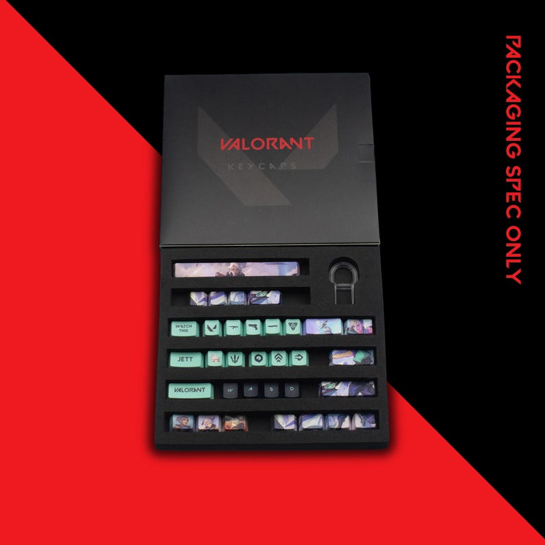 Valorant X KEYZ Keycap Set Reyna 29 Keys OEM Profile for MX Switches ...