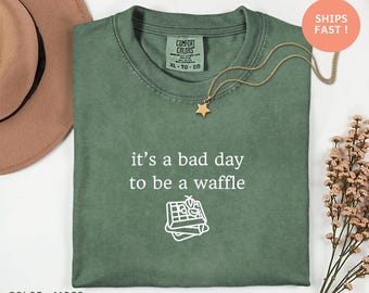 C'est un mauvais jour pour être une chemise gaufrée - T-shirt drôle pour les amoureux du petit-déjeuner, cadeau gaufre humoristique, t-shirt graphique mignon pour gourmets, chemise rigolote