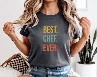 Camiseta del mejor chef: divertida camiseta de chef, regalo para amantes de la cocina, regalo de graduación de la escuela culinaria, ropa de cocina, camiseta de chef