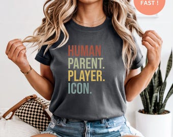 Human Parent Player Icon – Gamer Parent Shirt, Cool Parent Gift Shirt, Funny Gaming
