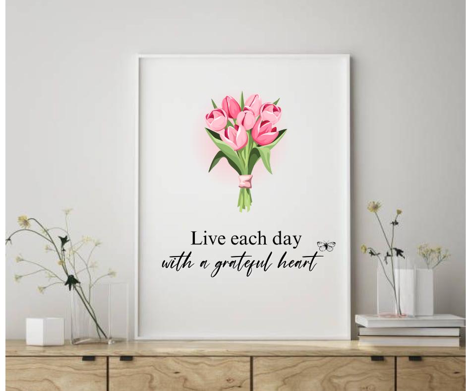 Inspirational Wall Art for Women Quotes About Life Gallery Wall Floral ...