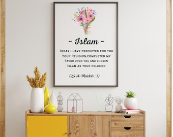 Quran Quote 5:3 Quran Verse Print Islamic Printable Wall Art Motivational Quran Verses Muslim Digital Art  Quran Quotes in English Islamic