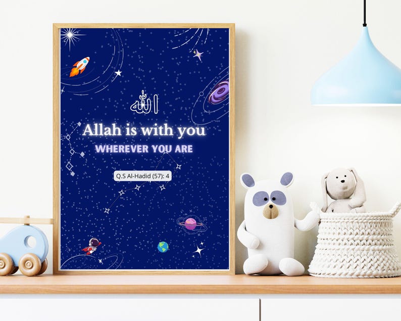 Allah is With You,quran Print,islamic Wall Art,quranic Wall Art ...