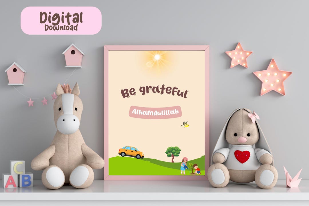 Alhamdulillah Wall Art,be Grateful Poster,printable Islamic Baby,muslim ...