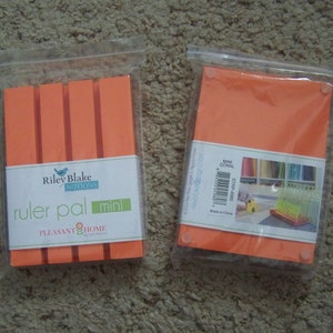 New Riley Blake Designs Orange mini "RULER PAL" by sew together pleasant home Jodi Nelson 5 1/2" X 4 3/4"