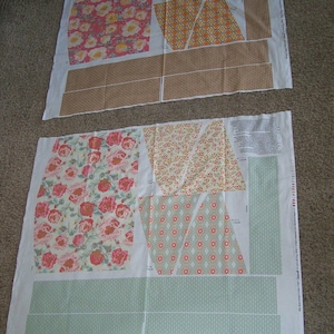 Riley Blake Designs CHATSWORTH apron panel by Emily Taylor in Coral/Brown or Cream/Teal image 1