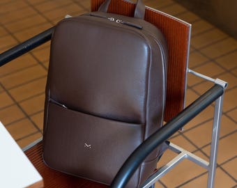 Men's Minimalist Laptop Backpack, Business Travel, Gift for husband