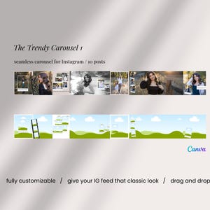 Instagram Seamless Carousel Template for Photographers, Social Media ...