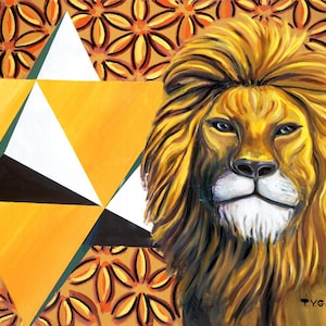 Merkava’s Lion, Contemporary Fine Art, Handcrafted Modern print