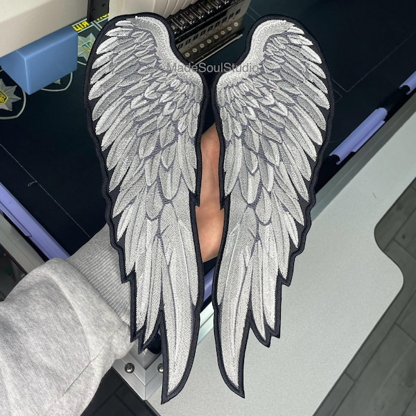 Embroidered Angel Wings Back Set Patches large iron on patch for jackets Patch for custom gift