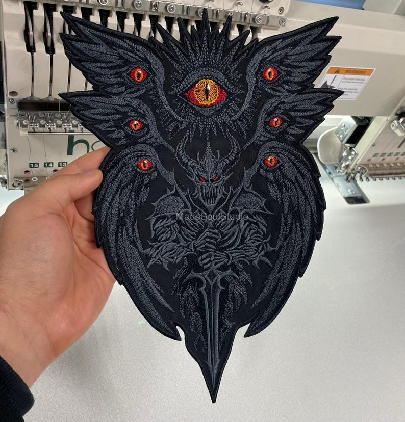 The All-seeing Demon Knight Embroidered Large Back Patch - Etsy
