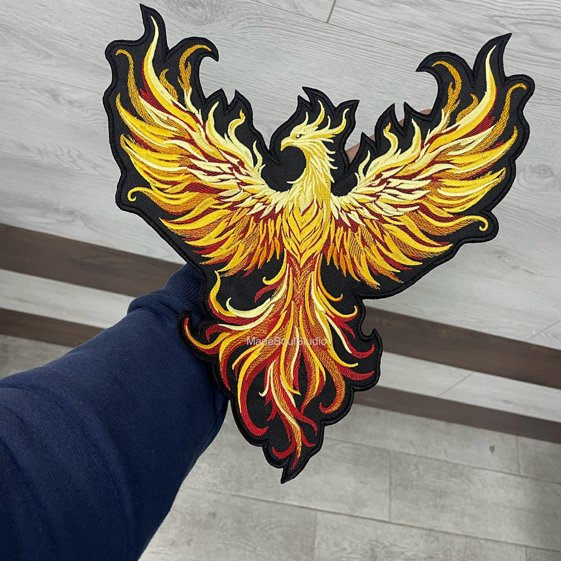 Hyxodjy Lot De 4 Patchs Stickers Vetement Thermocollant Avec Phoenix