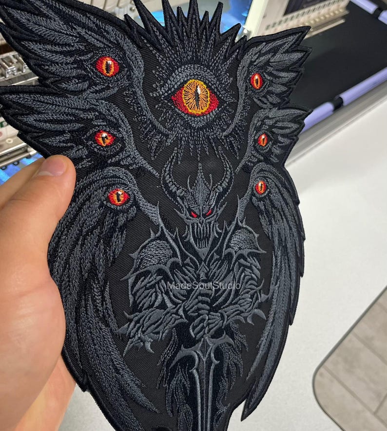 The All-seeing Demon Knight Embroidered Large Back Patch - Etsy