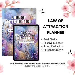 Law of Attraction Planner, Manifestation, Manifesting Journal, Vision Planner, Mindfulness, Vision Board, Affirmations, Dream Planner