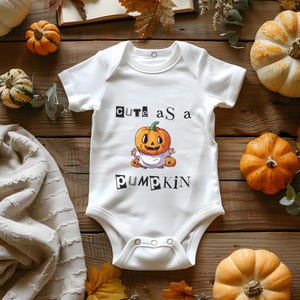 Halloween romper, Too cute to spook, Halloween tee, Halloween shirt, Newborn romper baby boy, White romper for baby girl, Halloween costume