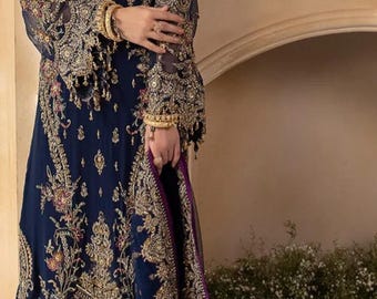 Embroidered Chiffon Salwar Kameez: Custom Pakistani Outfit