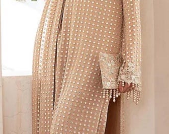 Pakistani   chiffon embroidered salwar kameez made on custom order