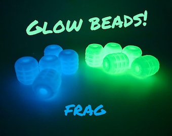Thick Frag Glow Beads | Perfect for EDC Lanyards, Bracelets, Necklaces and More | Glow in the Dark