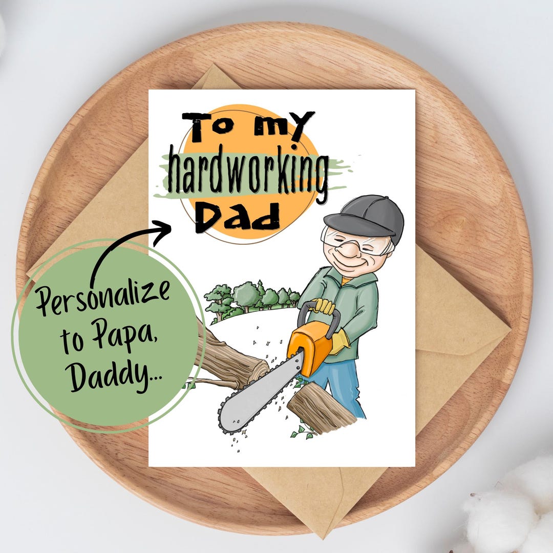 Hardworking Father Personalized Dad Birthday Card: so Grateful for Hardworking Father ...