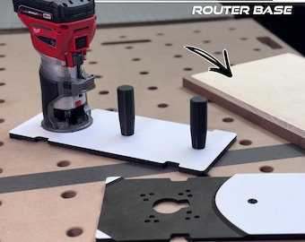 Precision Router Base for Flush Trim Edgebanding, Surfacing, Inlays, Joints and more Woodworking
