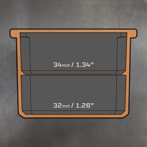 Stacked Insert Nesting Bins for Ridgid Pro Gear System 2.0 Small Parts Half Organizer image 5